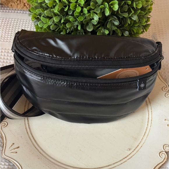 Handbags - Black Puffer Bum Crossbody Bag